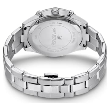 Octea Lux Sport horloge, Swiss Made, Metalen armband, Zwart, Roestvrij staal - Swarovski, 5610520