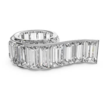Matrix Ring, Baguette-Schliff, Weiß, Rhodiniert - Swarovski, 5610739