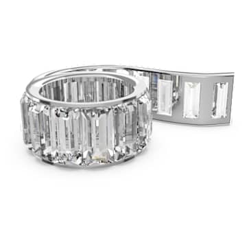 Matrix Ring, Baguette-Schliff, Weiß, Rhodiniert - Swarovski, 5610739