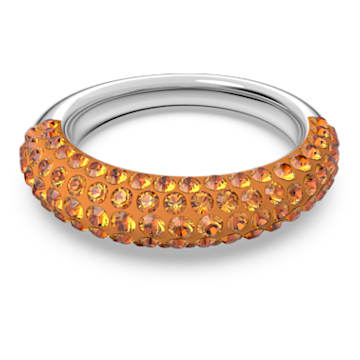 Tigris 戒指, 橘色, 鍍白金色 - Swarovski, 5610875