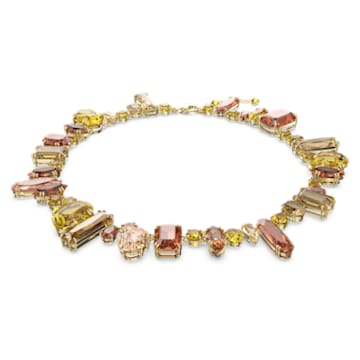 Gema necklace, Multicoloured, Gold-tone plated - Swarovski, 5610988