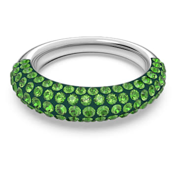 Tigris ring, Green, Rhodium plated - Swarovski, 5611182
