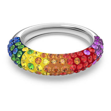 Tigris ring, Multicoloured, Rhodium plated - Swarovski, 5611183