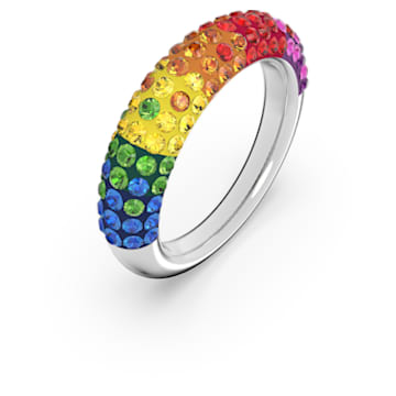 Tigris ring, Multicolored, Rhodium plated - Swarovski, 5611183