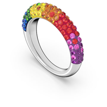 Tigris ring, Multicolored, Rhodium plated - Swarovski, 5611183