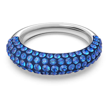Tigris ring, Blue, Rhodium plated - Swarovski, 5611243