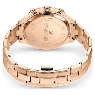 Ceas Octea Lux Sport, Fabricat în Elveția, Brățară de metal, Nuanță roz-aurie, Finisaj în nuanță roz-aurie - Swarovski, 5612194