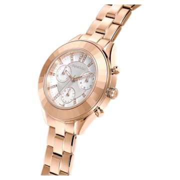 Octea Lux Sport 腕表, 金属手链, 白色, 玫瑰金色调润饰 - Swarovski, 5612194