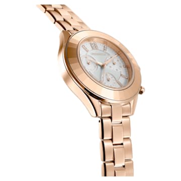 Octea Lux Sport Часы, Металлический браслет, Белый, PVD-покрытие оттенка розового золота - Swarovski, 5612194