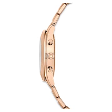 Montre Octea Lux Sport, Bracelet en métal, Blanc, Finition or rose - Swarovski, 5612194