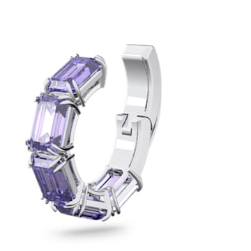 Ozdoba ucha Millenia, Samostatný, Osmihranný výbrus, Fialová, Pokoveno rhodiem - Swarovski, 5612669