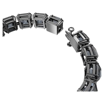 Náramek Millenia, Čtvercový výbrus, Střední, Šedá, Pokoveno rutheniem - Swarovski, 5612682