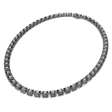 Millenia 项链, 方形切割, 灰色, 镀钌 - Swarovski, 5612683