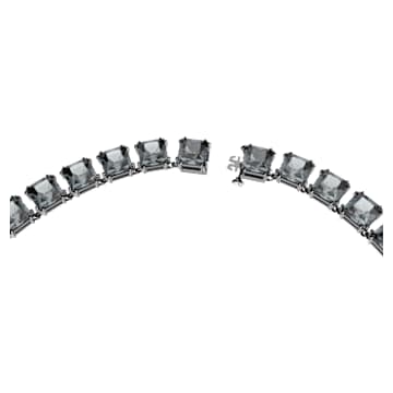 Colier Millenia, Tăietură pătrată, Gri, Placat cu ruteniu - Swarovski, 5612683