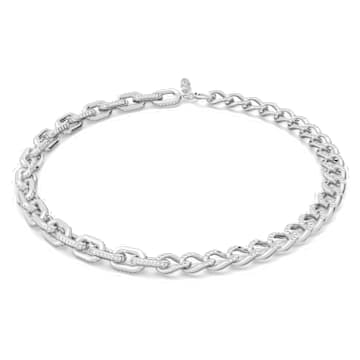 Dextera nyaklánc, Vegyes kapcsok, Fehér, Ródium bevonattal - Swarovski, 5613391