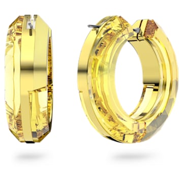 Lucent hoop earrings, Yellow - Swarovski, 5613548