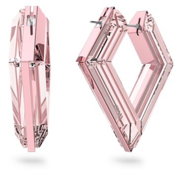 Lucent hoop earrings, Pink - Swarovski, 5613549