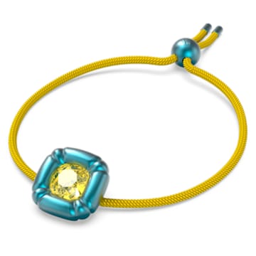 Dulcis bracelet, Cushion cut crystals, Blue - Swarovski, 5613667
