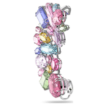 Boucle d'oreille manchette Gema, Mono, Cristaux oversize, Multicolore, Métal rhodié - Swarovski, 5613733