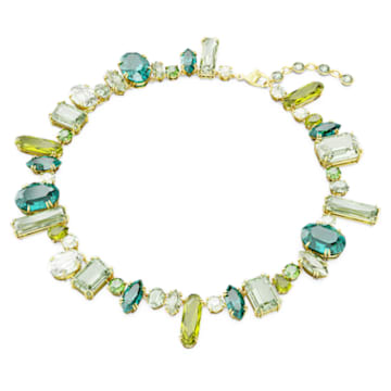 Gema necklace, Green, Gold-tone plated - Swarovski, 5613735