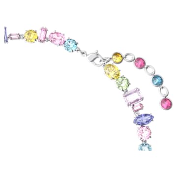 Gema necklace, Mixed cuts, Multicolored, Rhodium plated - Swarovski, 5613738
