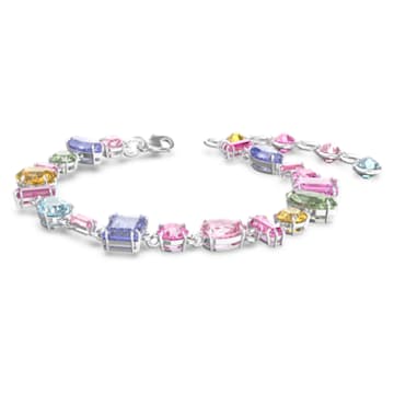 Gema bracelet, Mixed cuts, Multicoloured, Rhodium plated - Swarovski, 5613739