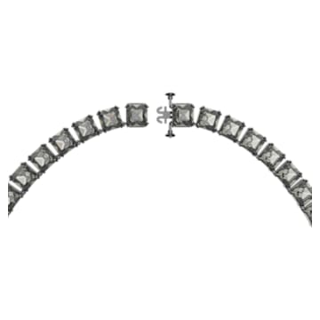 Millenia 项链, 方形切割, 長, 灰色, 鍍黑鉻色 - Swarovski, 5613900