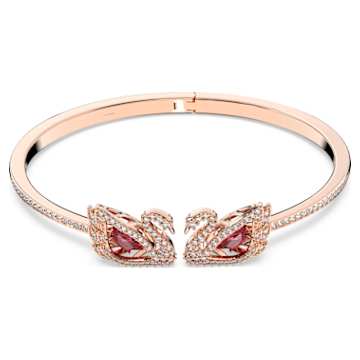 Snake bracelet, Mixed cuts, Year of the Snake, White, Rhodium