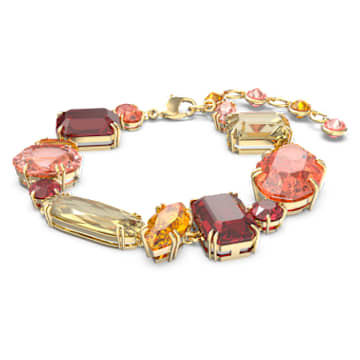 Zapestnica Gema, Mešani rezi, Večbarvna, PVD zlatega odtenka - Swarovski, 5614451