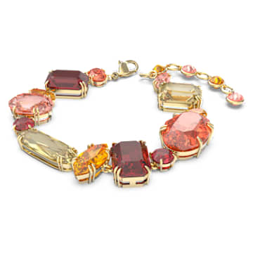 Gema armband, Verschillende slijpvormen, Meerkleurig, Goudkleurige toplaag - Swarovski, 5614451