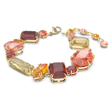 Gema bracelet, Mixed cuts, Multicoloured, Gold-tone plated - Swarovski, 5614451
