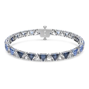 Bracelet Ortyx, Taille Triangle, Bleu, Métal rhodié - Swarovski, 5614925