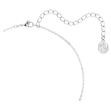 Collar Millenia, Talla octogonal, Azul, Baño de rodio - Swarovski, 5614926