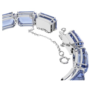 Millenia 手链, 八角形切割, 蓝色, 镀铑 - Swarovski, 5614927