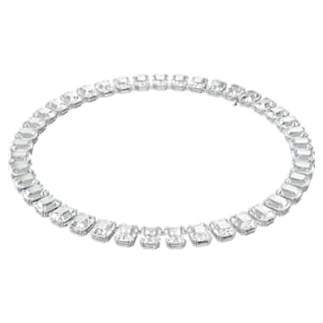 Millenia necklace, Octagon cut, White, Rhodium plated - Swarovski, 5614929