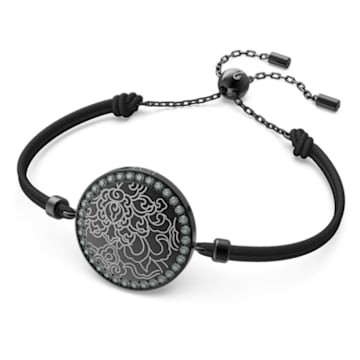 Connexus Medallion 手鏈, 黑色, 鍍黑鉻色 - Swarovski, 5615189