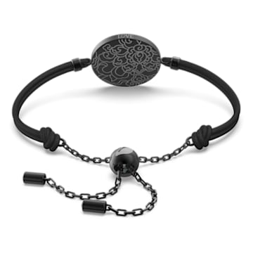 Connexus Medallion 手鏈, 黑色, 鍍黑鉻色 - Swarovski, 5615189