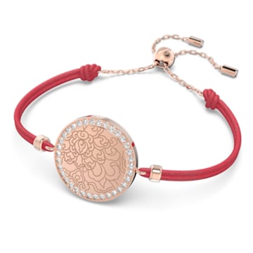 Connexus Medallion 手鏈, 紅色, 鍍玫瑰金色調 - Swarovski, 5615194