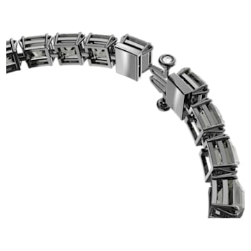 Millenia armband, Square slijpvorm, S, Grijs, Ruthenium toplaag - Swarovski, 5615656