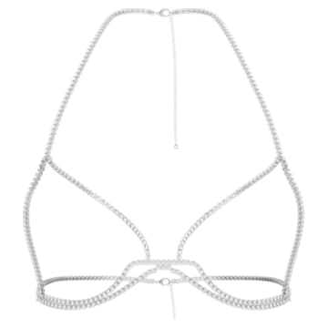 Millenia body chain, Round cut, White, Rhodium plated - Swarovski, 5615858