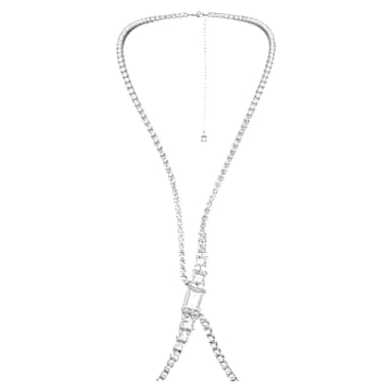 Millenia Körperkette, Kissenschliff, Weiß, Rhodiniert - Swarovski, 5615864