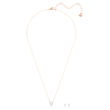 Set Attract, Taglio tondo, Bianco, Placcato color oro rosa - Swarovski, 5616233