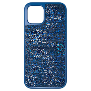 Glam Rock smartphone case, iPhone® 12/12 Pro, Blue - Swarovski, 5616361