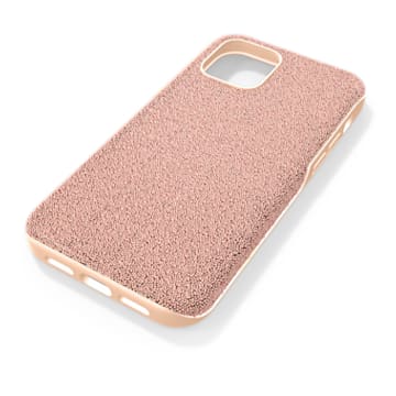 High smartphone case, iPhone® 12/12 Pro, Rose gold tone - Swarovski, 5616366