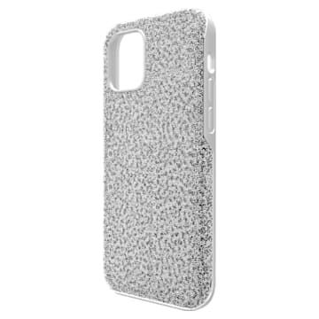 High smartphone case, iPhone® 12/12 Pro, Silver-tone - Swarovski, 5616367