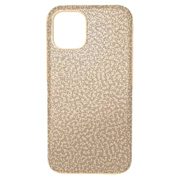 High smartphone case, iPhone® 12 Pro Max, Gold tone | Swarovski