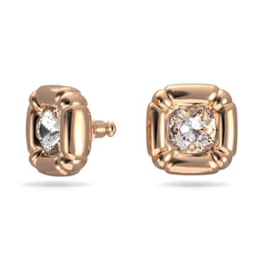Clous d'oreilles Dulcis, Taille coussin, Ton or rose - Swarovski, 5617910