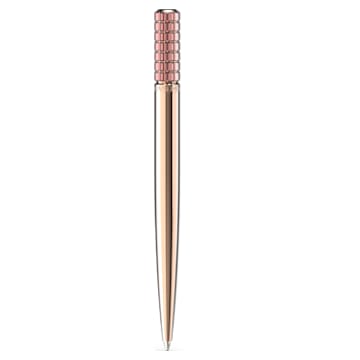 Kuličkové pero, Růžová, Pokoveno v růžovozlatém odstínu - Swarovski, 5618146
