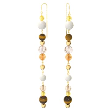 Somnia drop earrings, Extra long, Multicoloured, Gold-tone plated - Swarovski, 5618295