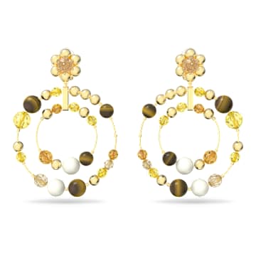 Somnia 후프 이어링, 멀티컬러, 골드 톤 플래팅 - Swarovski, 5618296